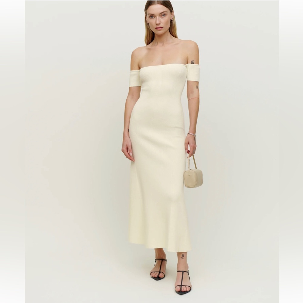 Reformation Ariele Cotton Sweater Dress